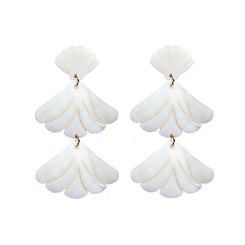 Mother of Pearl Shell Drop Earrings by St. Armands Designs of Sarasota